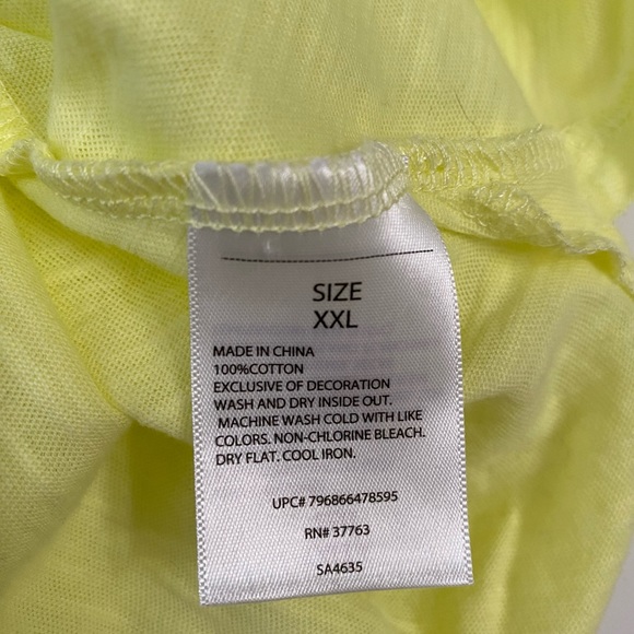 NWT Rafaella Yellow Tank Top Lace Trim Sleeveless MSRP $59 Women’s Size XXL - Picture 7 of 11